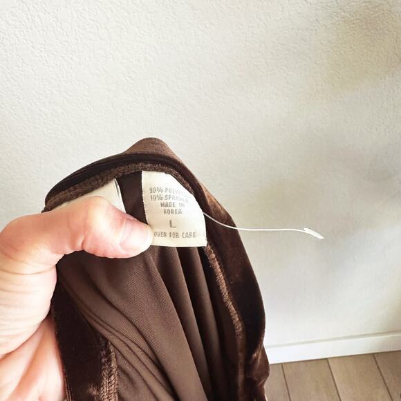 VTG Y2K Express Tricot Velvet Maxi Skirt & Top Set Top Large Whimygoth 90 Grunge - Picture 6 of 10